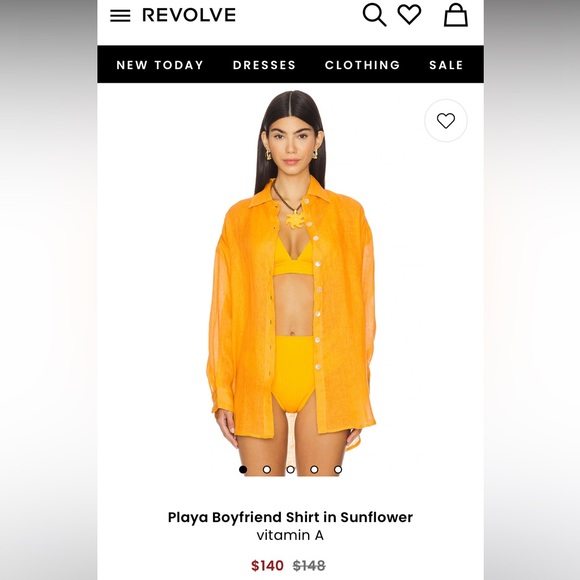 Vitamin A Sunflower Button-Up Shirt - Picture 1 of 5